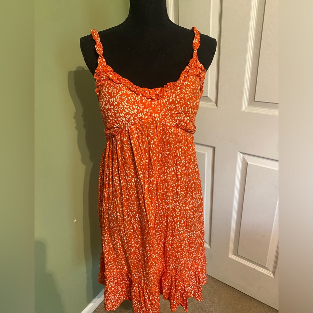 Floral Print Midi Dress, Size 6/ Medium
